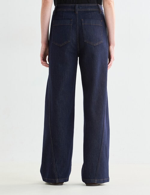 Denim Republic Twist Seam Straight Jeans, Rinse product photo View 02 L