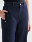 Denim Republic Twist Seam Straight Jeans, Rinse product photo View 04 S