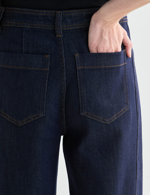 Denim Republic Twist Seam Straight Jeans, Rinse product photo View 07 L
