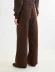 Denim Republic Twist Seam Straight Jeans, Chocolate product photo View 02 S