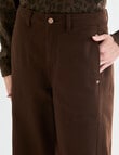 Denim Republic Twist Seam Straight Jeans, Chocolate product photo View 04 S