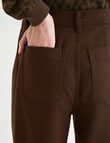 Denim Republic Twist Seam Straight Jeans, Chocolate product photo View 06 S