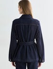 Denim Republic Belted Denim Jacket, Rinse product photo View 02 S