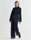 Denim Republic Belted Denim Jacket, Rinse product photo View 03 S