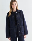 Denim Republic Belted Denim Jacket, Rinse product photo View 07 S