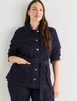 Denim Republic Belted Denim Jacket, Rinse product photo View 12 S