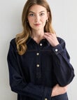 Denim Republic Patch Pocket Dress, Rinse product photo View 04 S