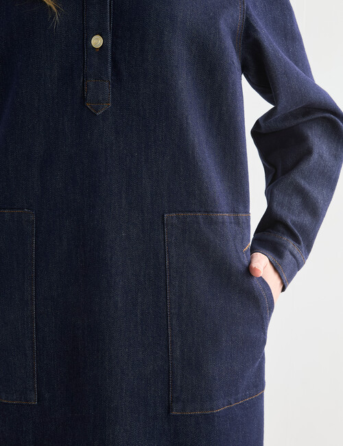Denim Republic Patch Pocket Dress, Rinse product photo View 06 L