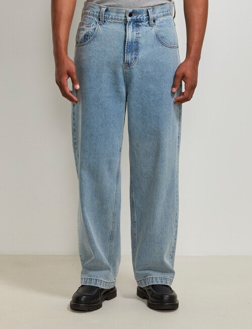 AIR SPACE Baggy Denim Jean, Light Blue product photo View 02 L