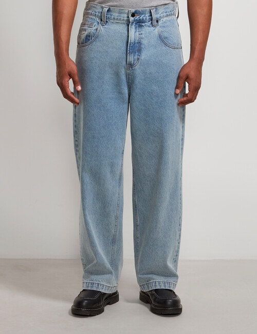 AIR SPACE Baggy Denim Jean, Light Blue product photo View 02 L