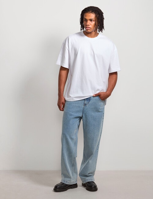 AIR SPACE Baggy Denim Jean, Light Blue product photo View 05 L