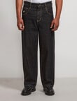 AIR SPACE Baggy Denim Jean, Black product photo View 02 S