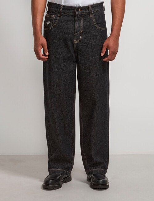 AIR SPACE Baggy Denim Jean, Black product photo View 02 L