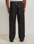 AIR SPACE Baggy Denim Jean, Black product photo View 03 S