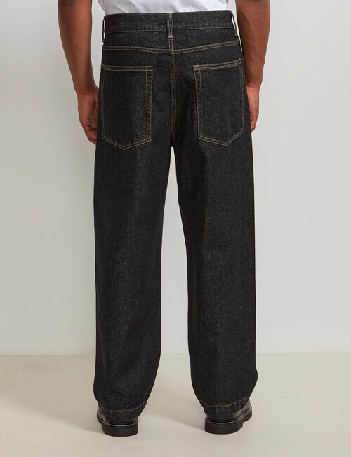 AIR SPACE Baggy Denim Jean, Black product photo View 03 L