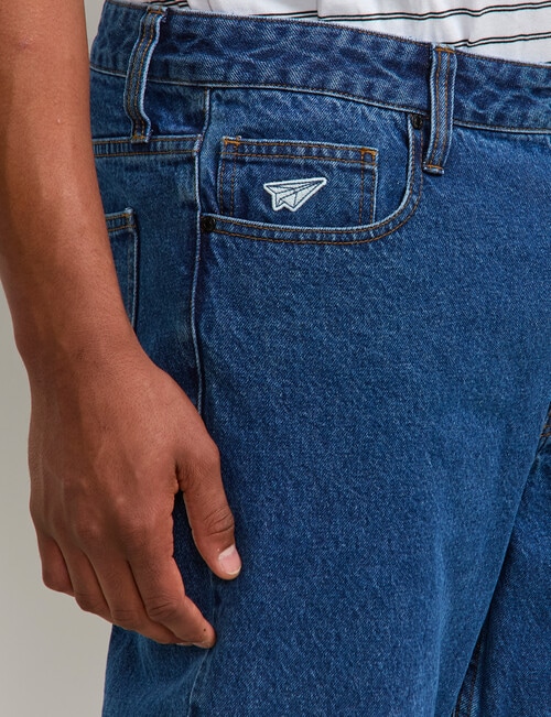 AIR SPACE Relaxed 90's Denim Jean, 90s Dark Blue product photo View 04 L