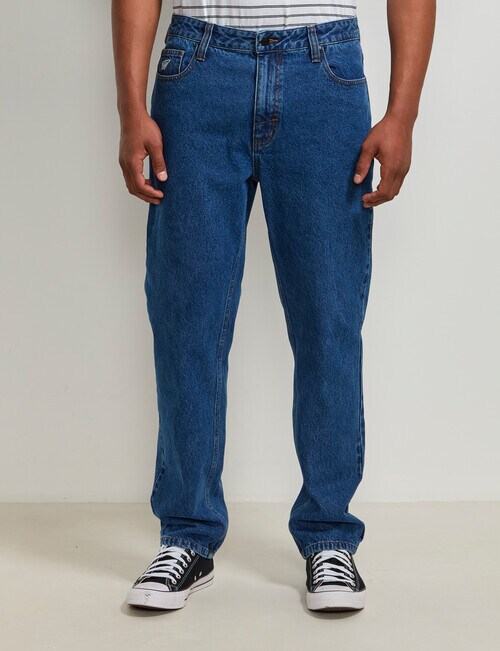 AIR SPACE Relaxed 90's Denim Jean, 90s Dark Blue product photo View 05 L