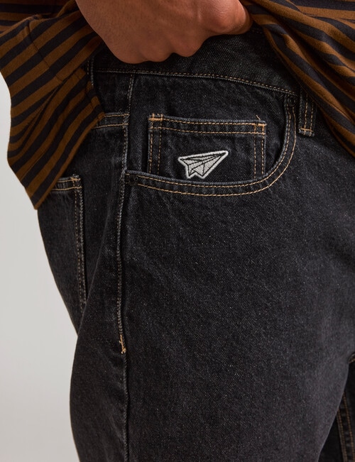 AIR SPACE Relax Denim Jean, Black product photo View 04 L
