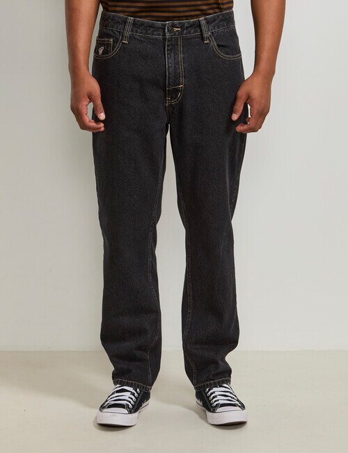 AIR SPACE Relax Denim Jean, Black product photo View 05 L