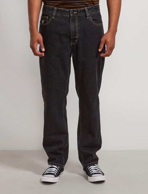 AIR SPACE Relax Denim Jean, Black product photo View 05 L