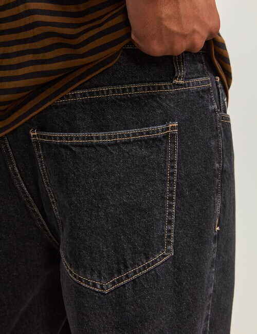 AIR SPACE Relax Denim Jean, Black product photo View 07 L