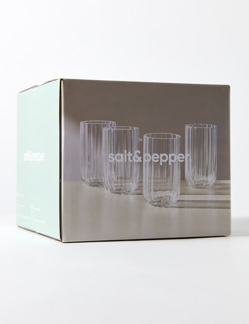 Salt&Pepper Leif Highball, 450ml, Set of 4, Clear product photo View 07 L