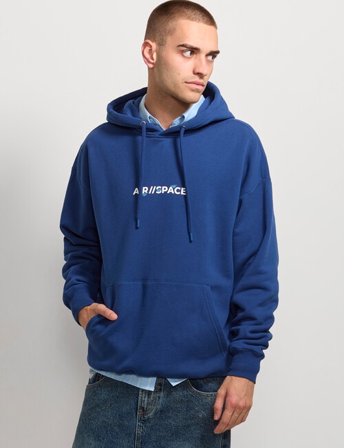 AIR SPACE Back Story Oversize Hoodie, Blue product photo View 02 L