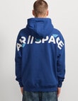 AIR SPACE Back Story Oversize Hoodie, Blue product photo View 05 S