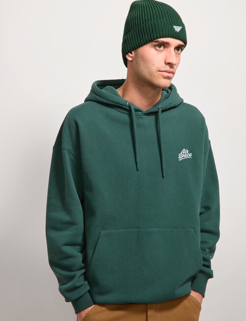 AIR SPACE Oversize Embroidered Hoodie, Green product photo View 05 L