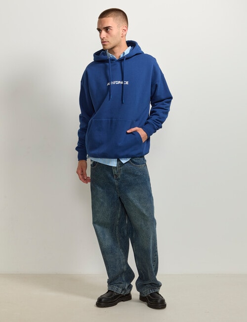 AIR SPACE Back Story Oversize Hoodie, Blue product photo