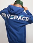AIR SPACE Back Story Oversize Hoodie, Blue product photo View 03 S