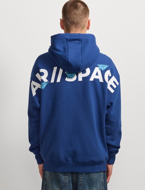 AIR SPACE Back Story Oversize Hoodie, Blue product photo View 05 L