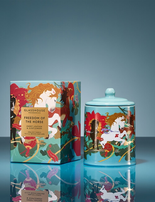 Glasshouse Fragrances Freedom of the Horse Candle, 380g product photo View 02 L