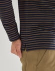 Gasoline Cotton Long Sleeve Tee, Navy product photo View 04 S