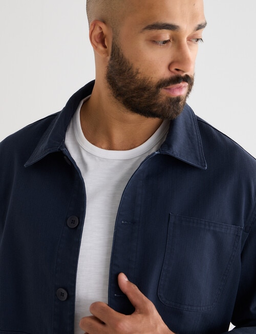 Gasoline Herringbone Painter Jacket, Navy product photo View 04 L