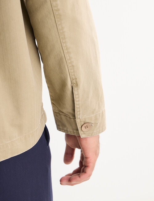 Gasoline Herringbone Painter Jacket, Tan product photo View 06 L