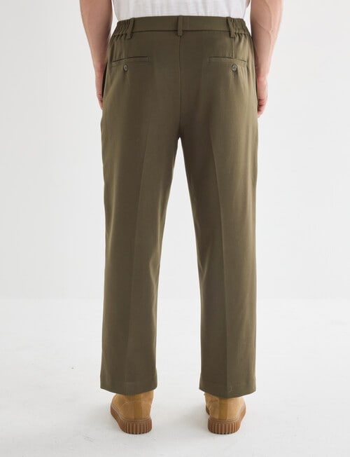 Gasoline Elastic Waist Pleated Pant, Khaki product photo View 02 L