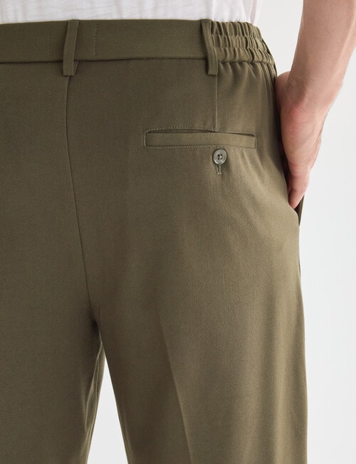 Gasoline Elastic Waist Pleated Pant, Khaki product photo View 06 L