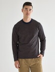 Gasoline Cotton Long Sleeve Tee, Navy product photo