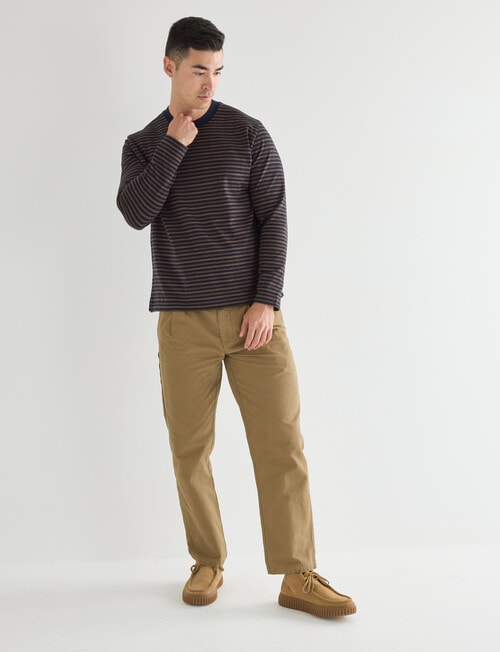 Gasoline Cotton Long Sleeve Tee, Navy product photo View 03 L