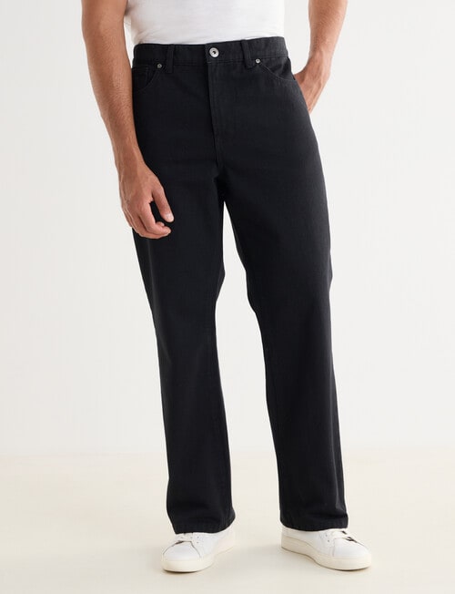 Gasoline Straight Leg Jean, Black product photo