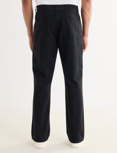 Gasoline Straight Leg Jean, Black product photo View 02 L