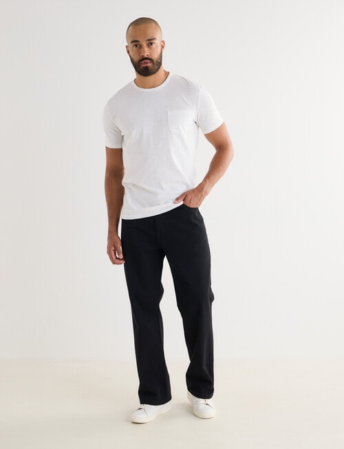 Gasoline Straight Leg Jean, Black product photo View 03 L