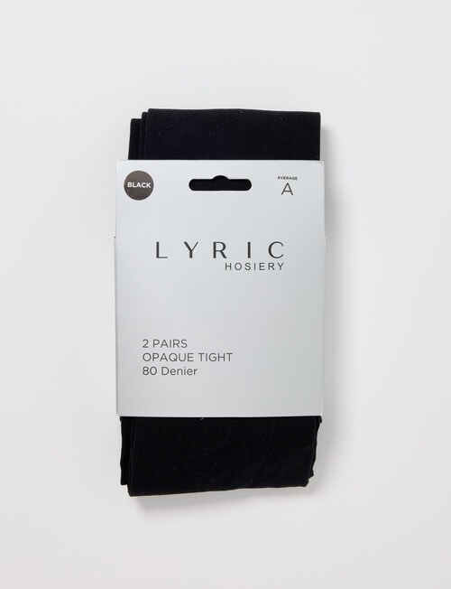 Lyric Opaque Tight, 80 Denier, 2-Pack, Black product photo View 02 L