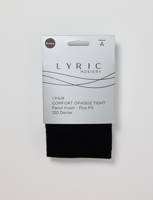 Lyric Comfort Top Opaque Tight, 120 Denier, Black product photo View 02 L