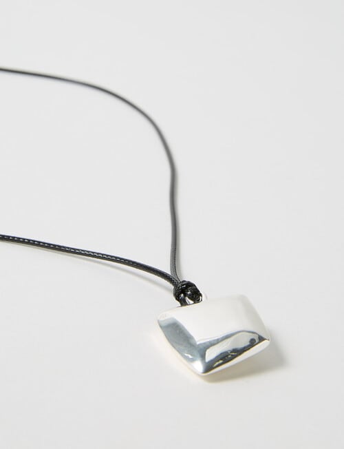 Whistle Geometric Pendant Necklace, Silver Tone product photo View 02 L