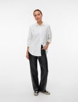 Vero Moda Tessa Wide PU Pants, Black product photo View 04 S