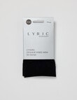 Lyric Opaque Knee-High Tight , 50 Denier, 2-Pack, Black product photo View 02 S