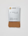Lyric Opaque Knee-High Tight, 50 Denier, 2-Pack, Sand product photo View 02 S