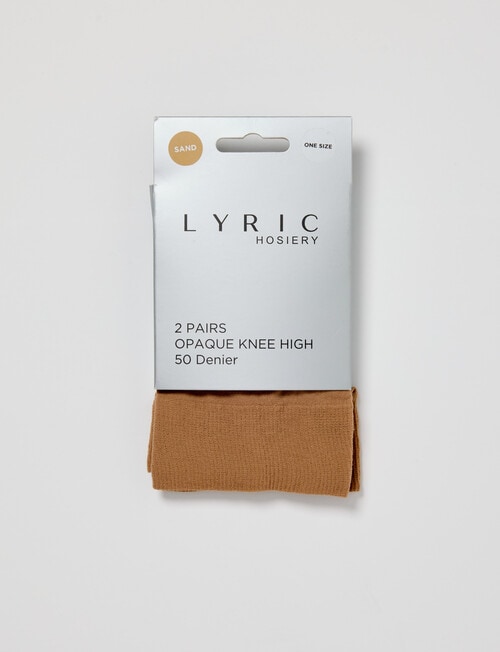 Lyric Opaque Knee-High Tight, 50 Denier, 2-Pack, Sand product photo View 02 L